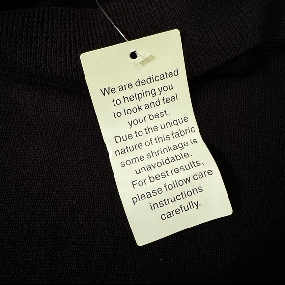 NWT Ellos Plus Size cotton/rayon turtleneck black long-sleeved sweater, size 4X - Picture 5 of 11